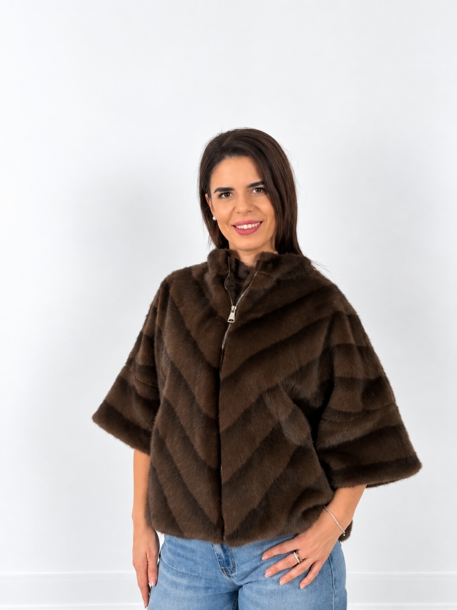 Jacheta dama - ALEXIA - Chocolate